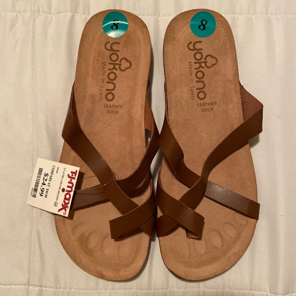 Brand new never worn- Yokono brown sandals